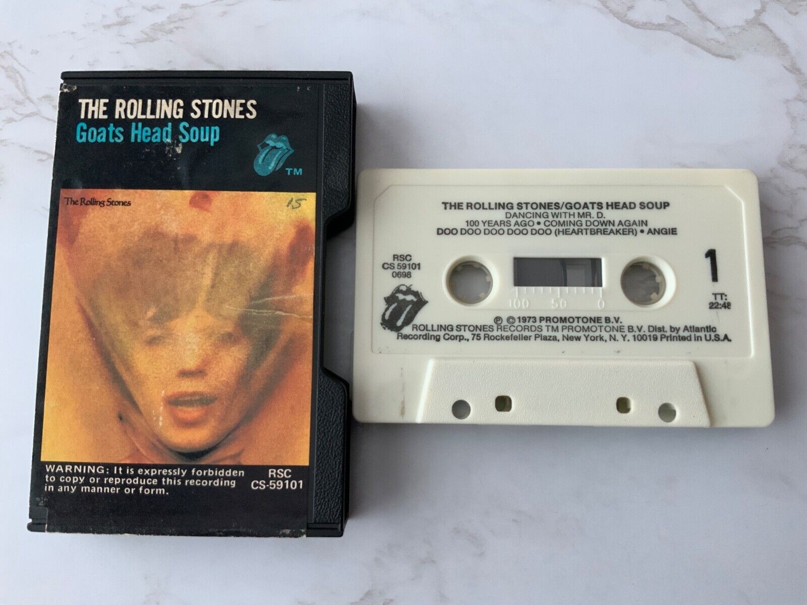 The Rolling Stones Goats Head Soup CASSETTE Tape 1973 BLACK SHELL Mick Jagger