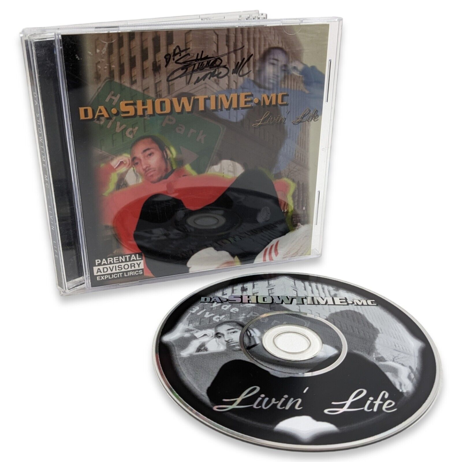 Da Showtime MC - Livin\' Life (CD, 1997) Rare SIGNED AUTOGRAPH Chicago Rap Album