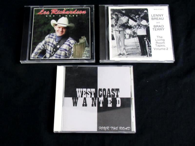 Lot of 3 Country Genre Music CDs Les Richardson West Coast Wanted Lenny Breau