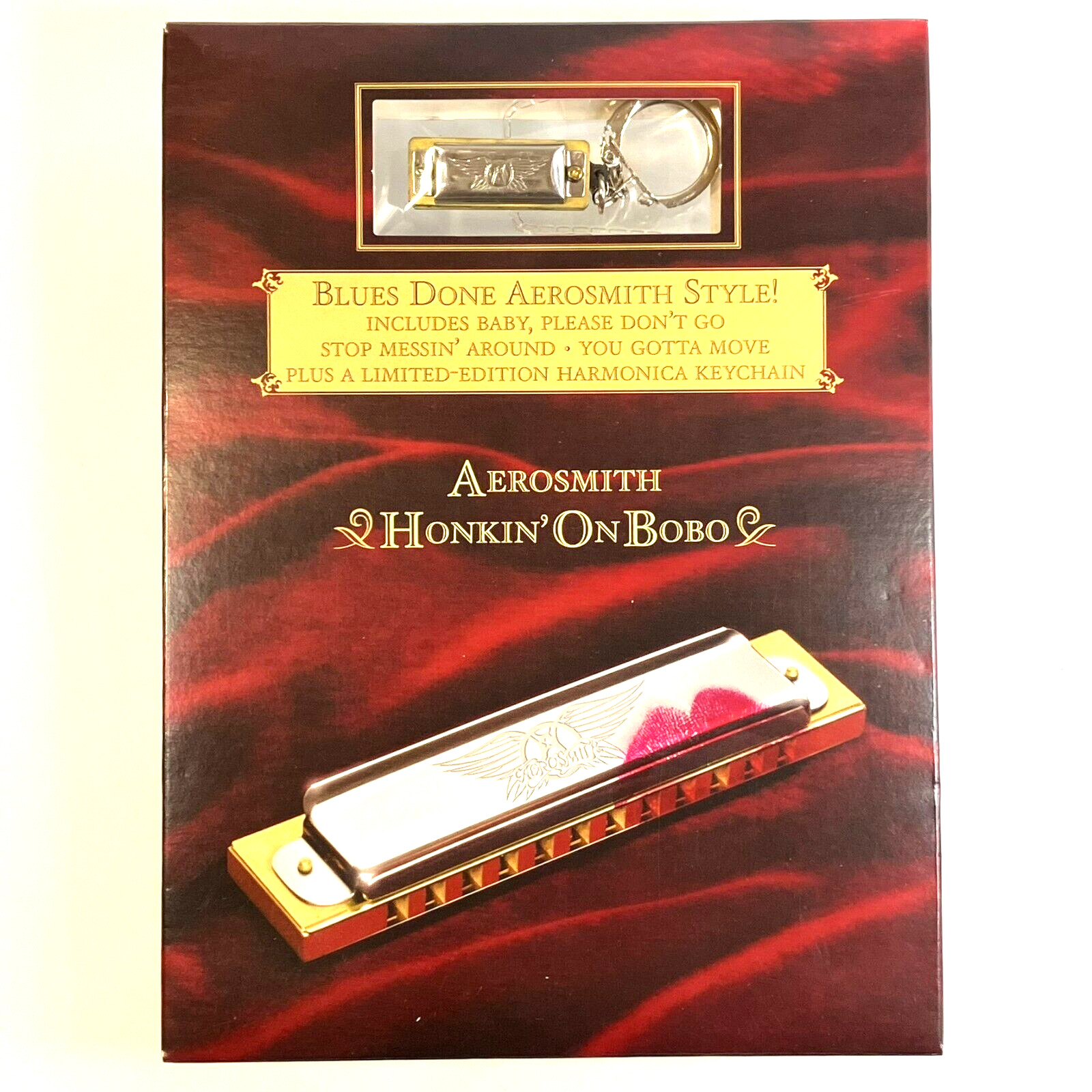 AEROSMITH – Japanese Ltd Ed HONKIN’ ON BOBO Sealed CD w/ Harmonica & Bonus Track