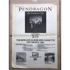 PENDRAGON 9:15 POSTER SIZED original music press advert from 1986 with tour date picture