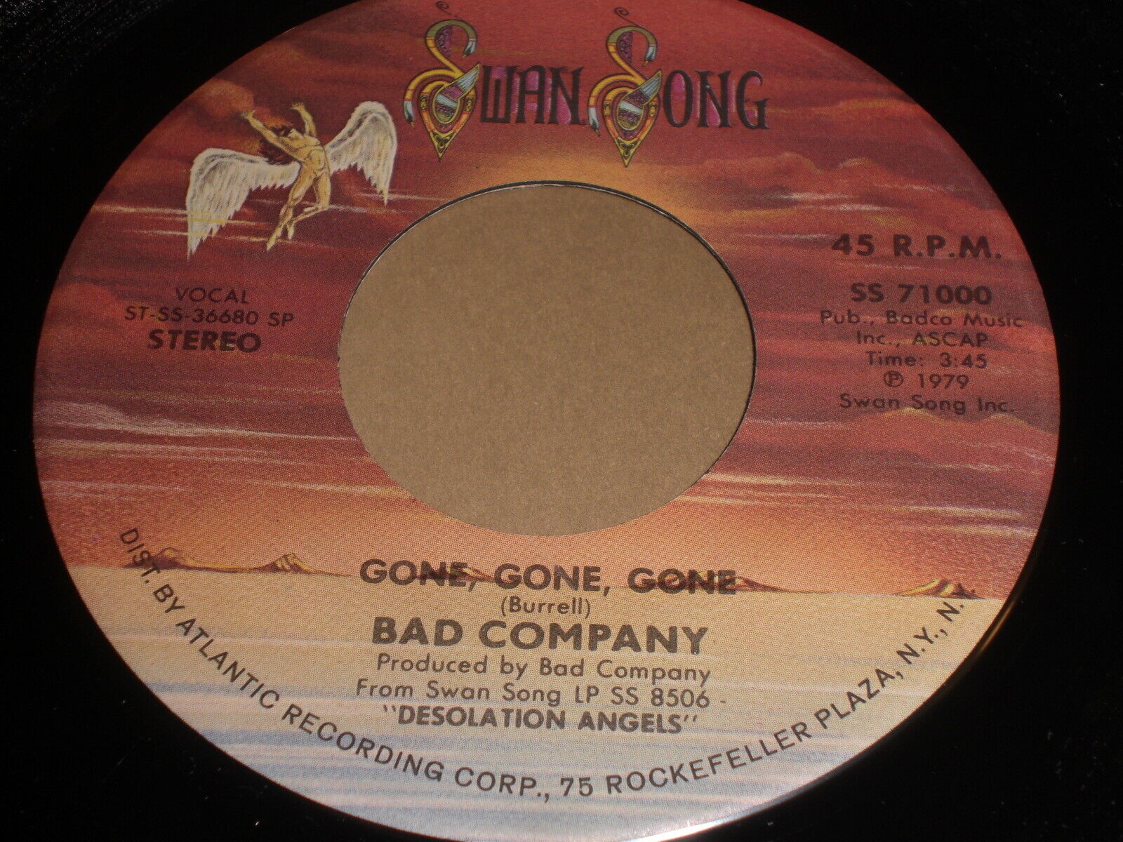 Bad Company - Gone, Gone, Gone / Take The Time 45 - Swan Song