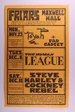 The Human League Flyer Toyah Original Vintage Friars Aylesbury Nov/Dec 1981 picture