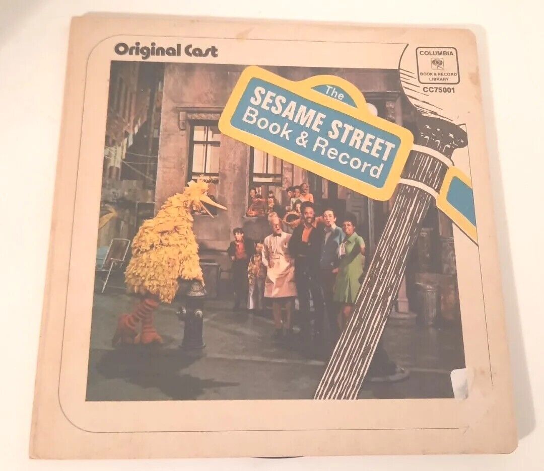 Vintage 1970s Sesame Street Book, Vinyl Record Original Cast