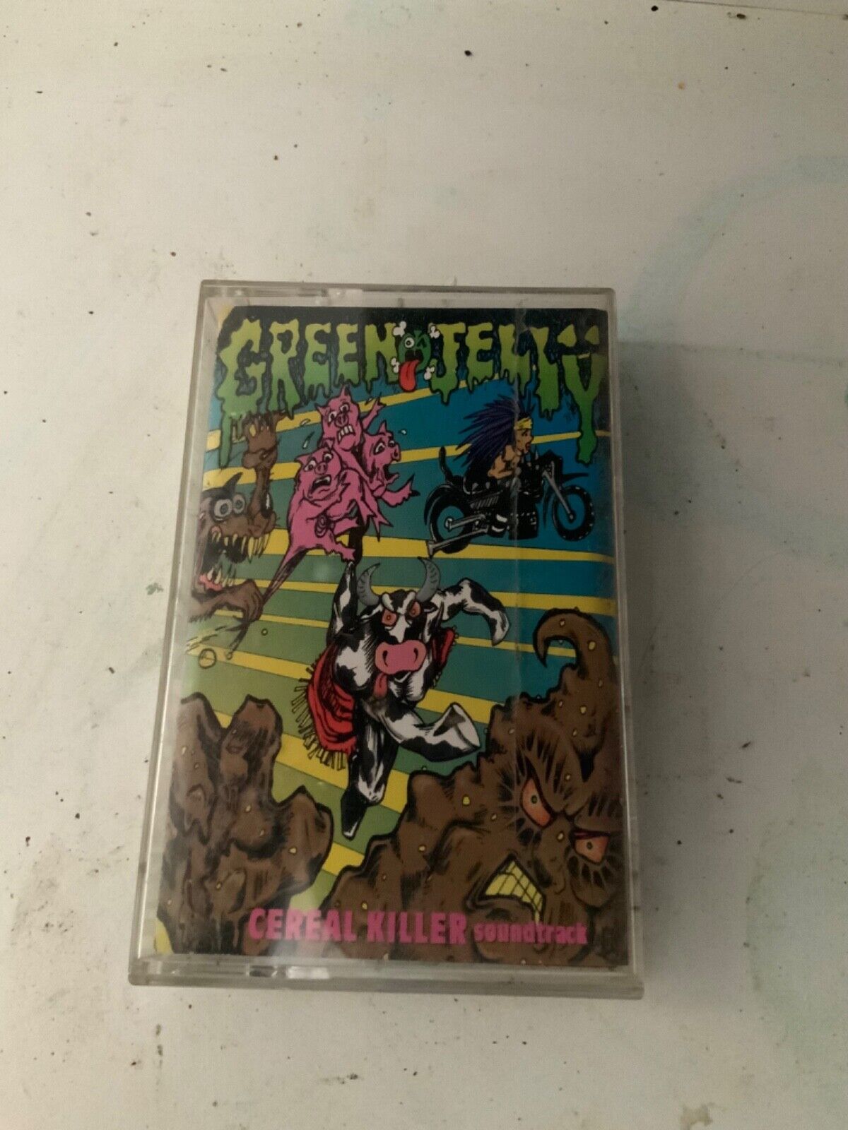 Green Jelly Cereal Killer RARE Cassette tape INDIA indian Clamshell vintage 