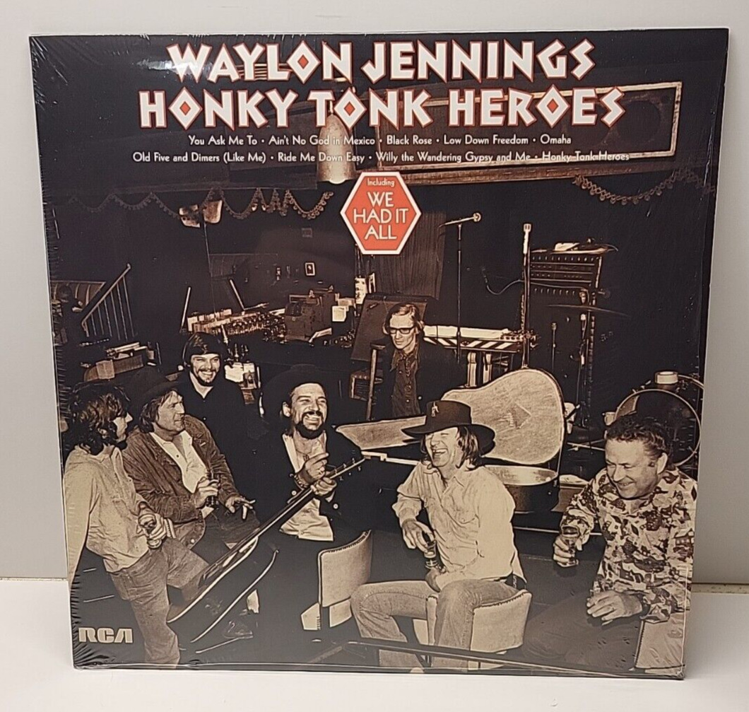 Waylon Jennings Honky Tonk Heroes Vinyl LP 2013 Reissue Record (NM/NM)