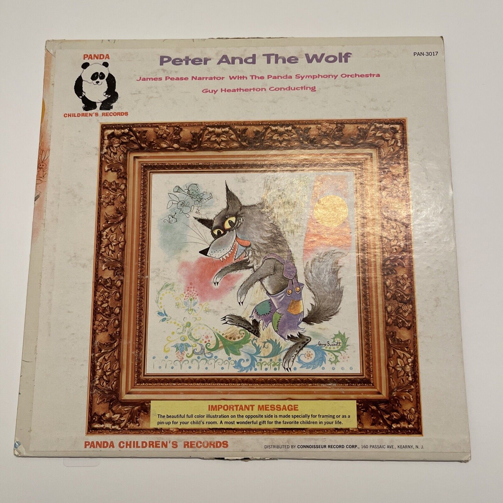 James Pease Classical Childrens Peter And The Wolf Vintage Vinyl Record