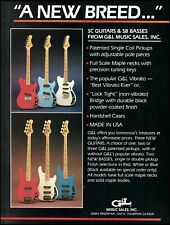 1983 G&L SC Guitar & SB Bass Series advertisement 8 x 11 ad print picture