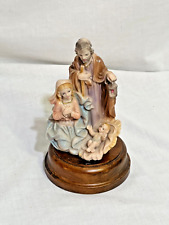 Vintage Italy Music Box -Nativity Scene -  Plays Silent Night - P24 picture