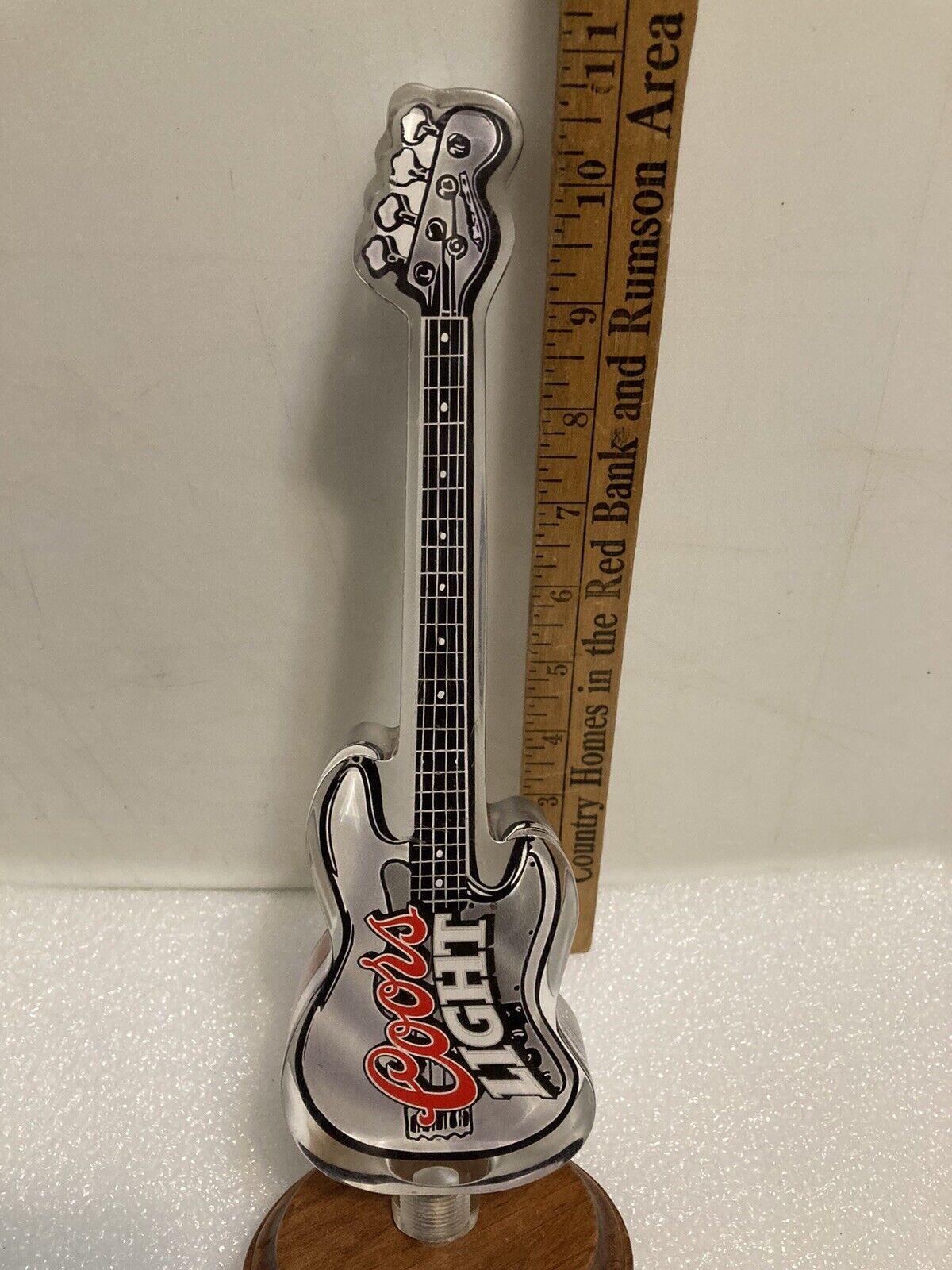 COORS LIGHT ELECTRIC 4-STRING BASS GUITAR draft beer tap handle. COLORADO
