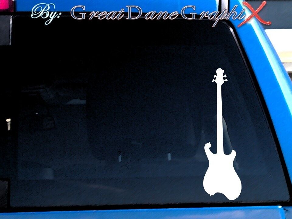 Bass Guitar Style #2 - Vinyl Decal Sticker -Color Choice -HIGH QUALITY