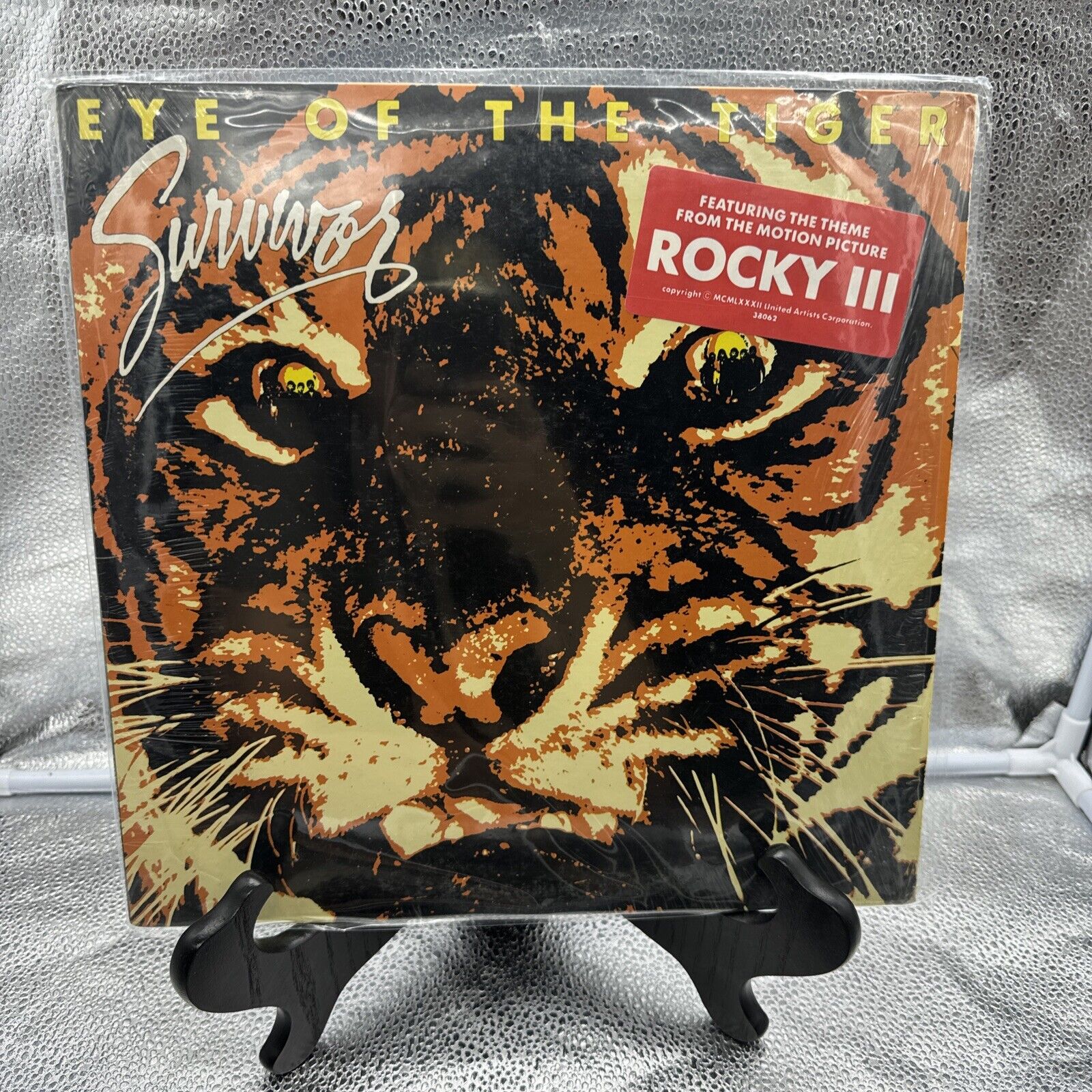 Survivor Eye Of The Tiger 1982 LP IN SHRINK NM ROCKY 3 PROMO STICKER