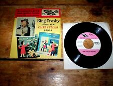 BING CROSBY Sings NEW CHRISTMAS SONGS / ORIG 1957 Golden Three On 1 PS 45 VG+ picture