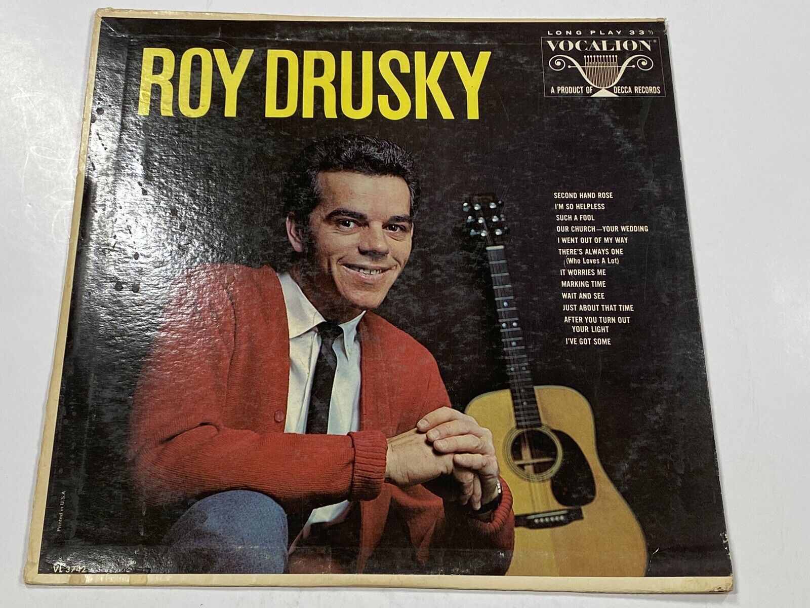 Roy Drusky self titled vinyl record lp album country vocalion 