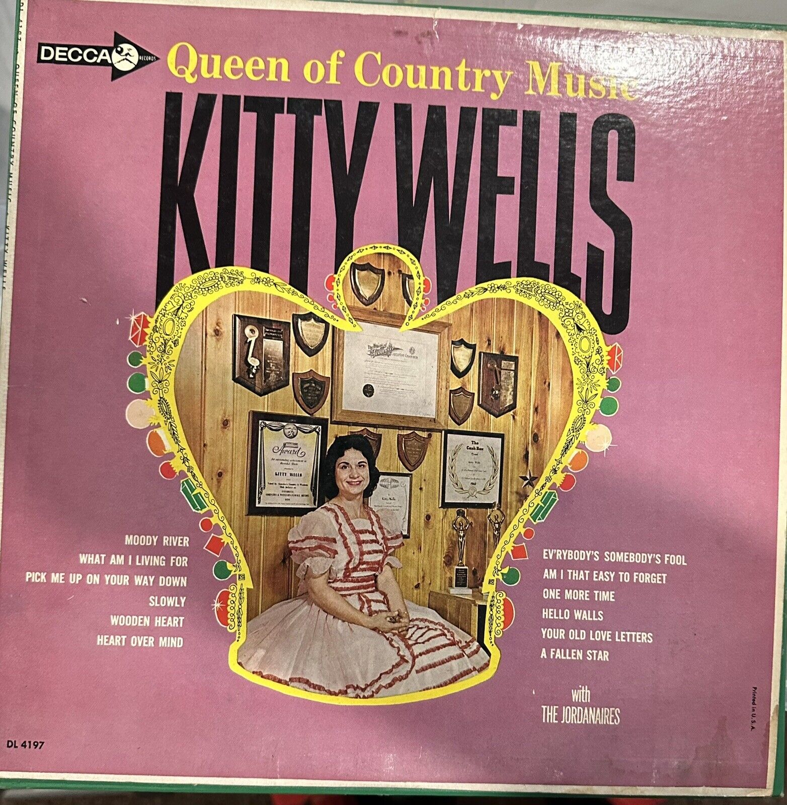Vintage 1962 Kitty Wells - Queen Of Country Music LP Decca Vinyl Collectibles
