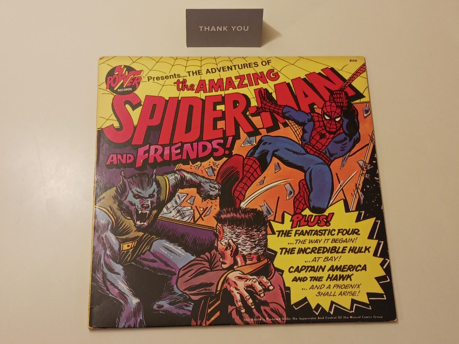 The AMAZING SPIDER-MAN and Friends LP Power Records Album 1974 Vinyl Marvel Rare