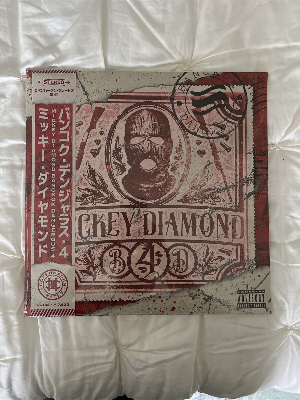 Mickey Diamond Bangkok Dangerous Vol. 4 Vinyl  WHITE/RED SWIRL W/ OBI ALT COVER
