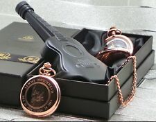 LEMMY Signed Pocket Watch and Personalised Guitar Hip Flask Motorhead Gift Case picture