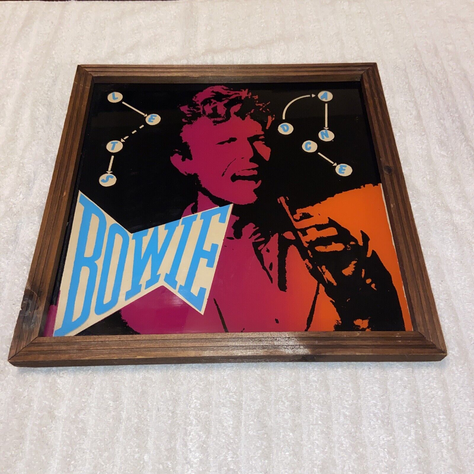 David Bowie Lets Dance Carnival Mirror Prize 13.5” Vintage 80s Original 1983