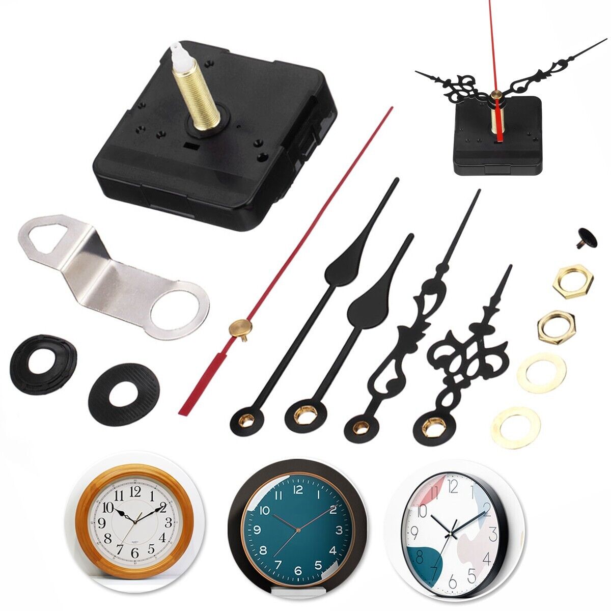 DIY Tool Quartz Wall Clock Movement Mechanism Hand Replacement Motor Repair