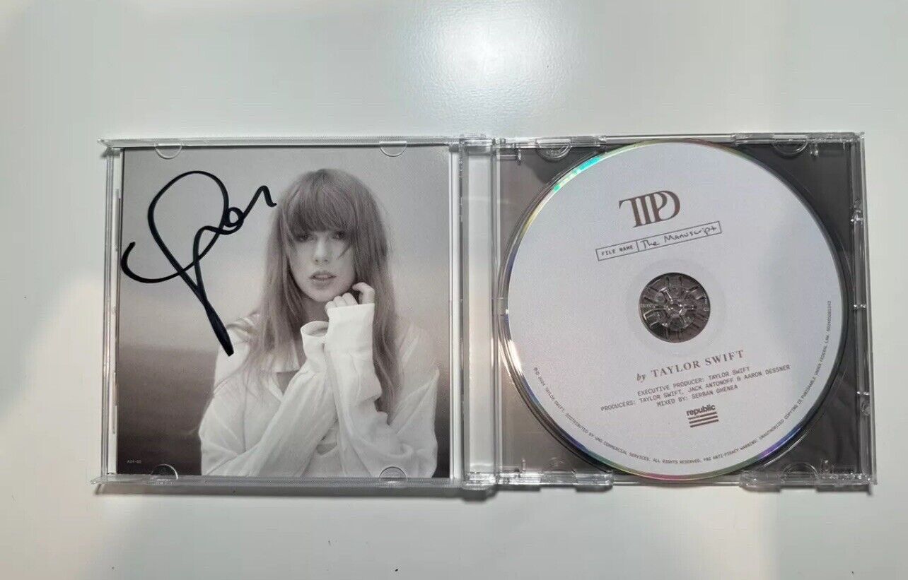 Taylor Swift SIGNED The Tortured Poets Dept - CD + The Manuscript IN HAND