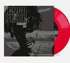 Ringo Starr February Sky RARE Limited SEALED 7” Red Vinyl Record Amoeba Beatles picture