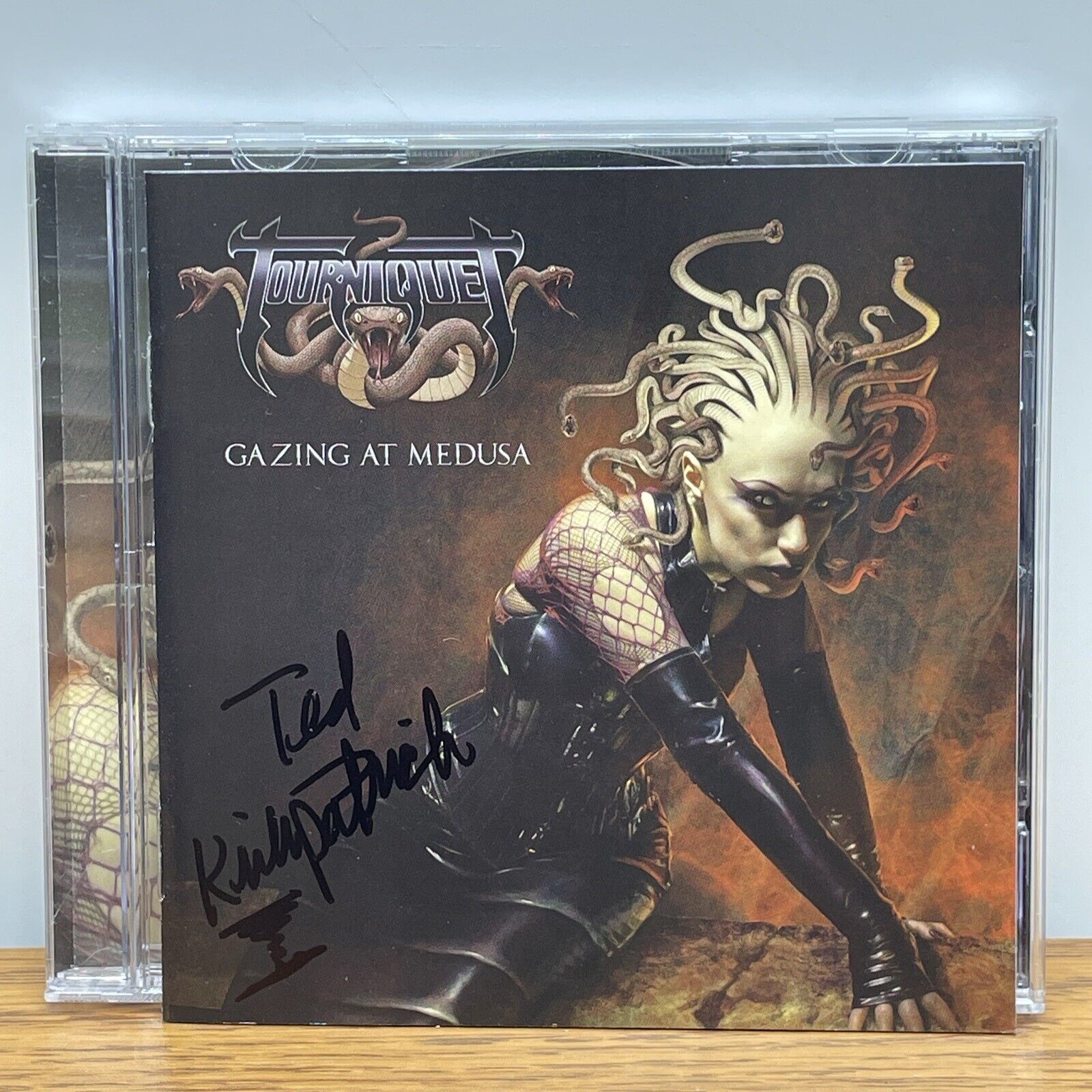 Tourniquet Gazing At Medusa SIGNED By Ted Kirkpatrick CD 2018 Pathogenic Records