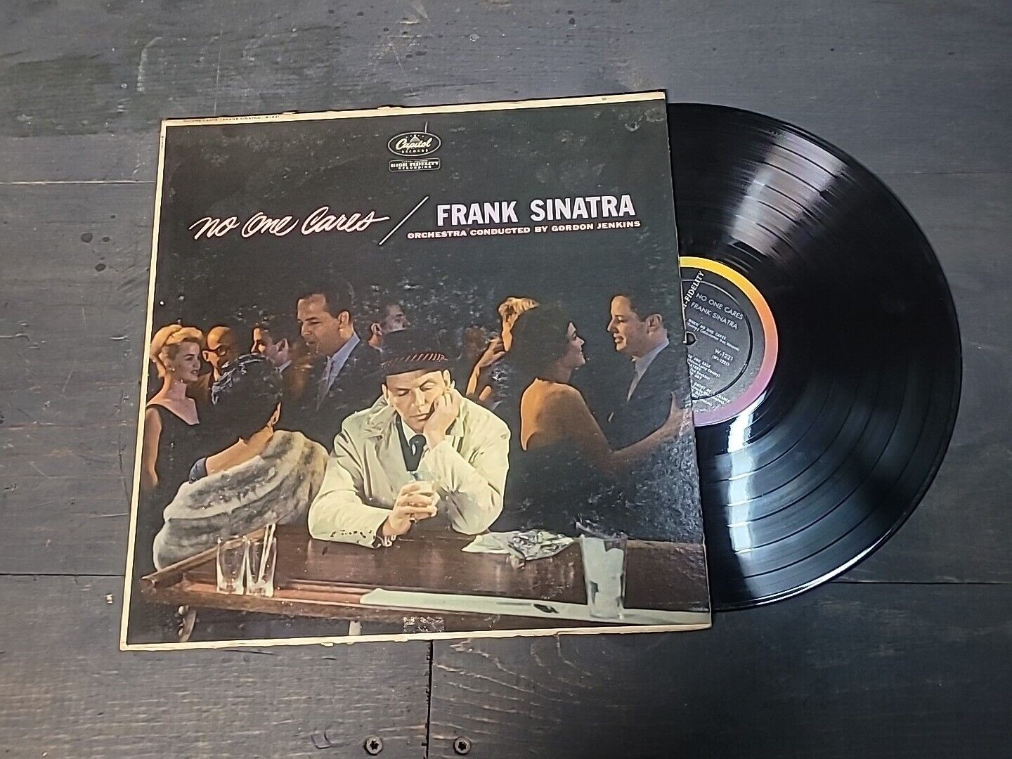 Frank Sinatra No One Cares Capitol W1221 Record Album Vinyl LP Vintage Gordon J