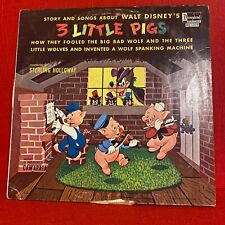VINTAGE Walt Disney's 3 Little Pigs Record Vinyl 1967 picture
