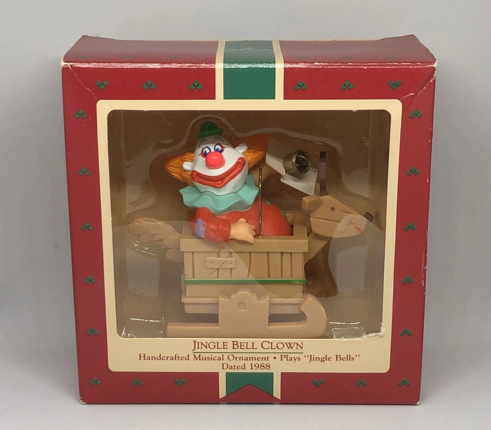 Vintage 1988 Hallmark Keepsake Musical Ornament Jingle Bell Clown