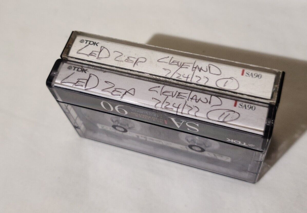 Vtg 1977 Led Zeppelin Concert Live Cassette Recording Cleveland TDK SA90