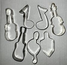 Tin Music Metal Cookie Cutters Music Notes, Guitar, Cello, violin picture