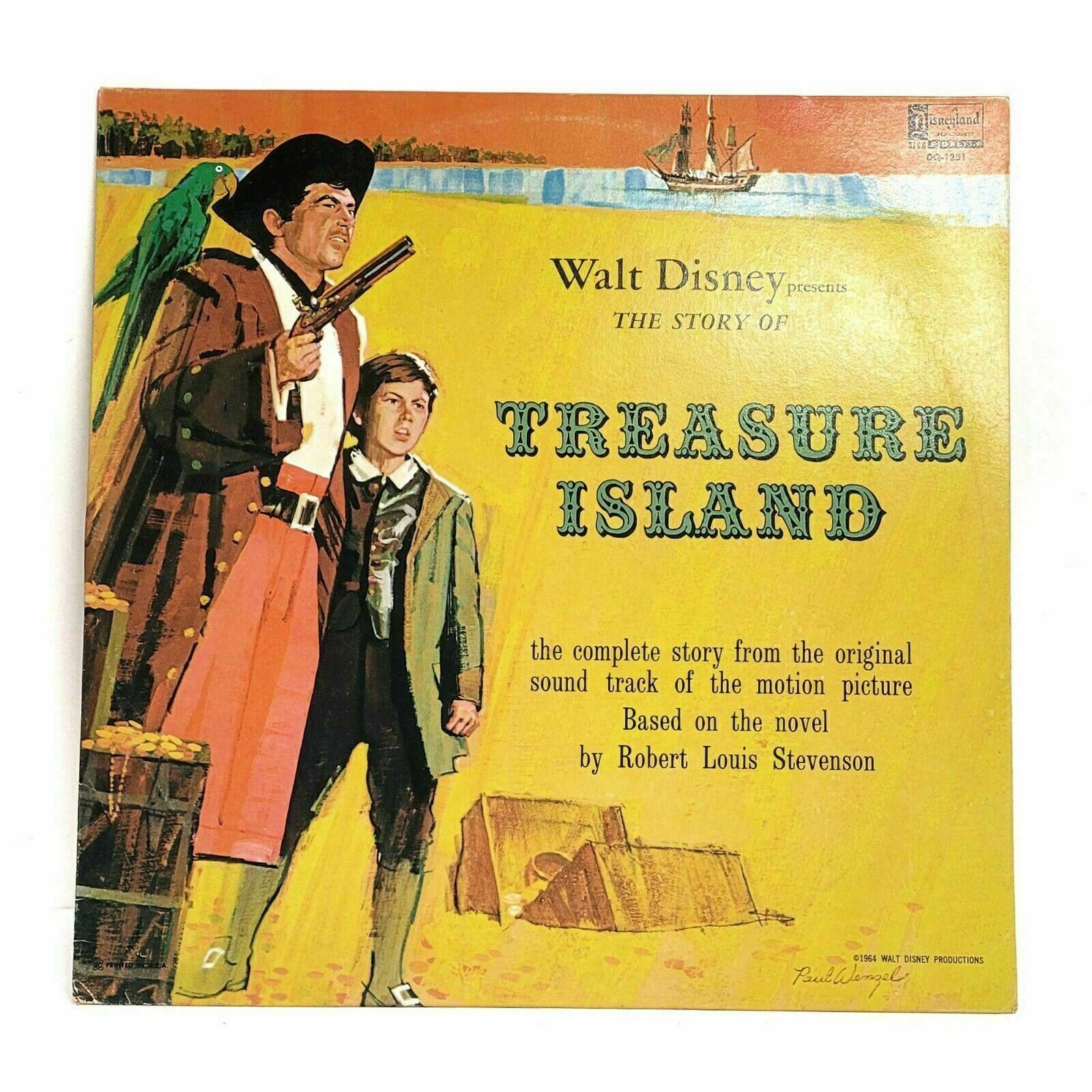 Walt Disney Treasure Island Vinyl Record Story Soundtrack Vintage 1964 Musical