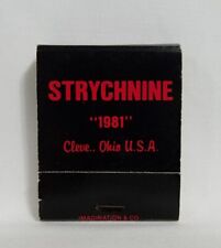 Vintage Strychnine Rock Band Music Matchbook Cleveland Ohio Advertising Full picture
