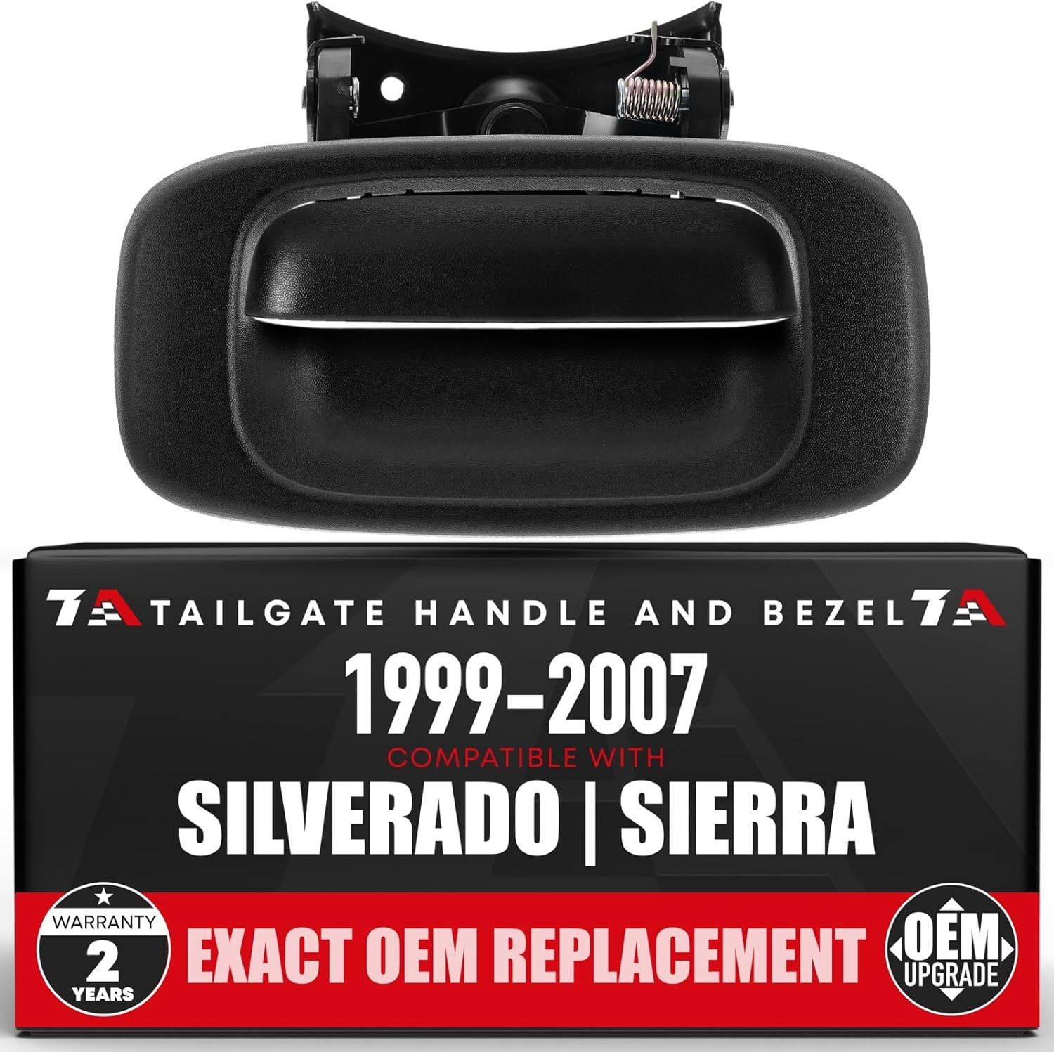 Tailgate Handle and Bezel Compatible with 1999-2007 Chevy Silverado GMC Sierra 1