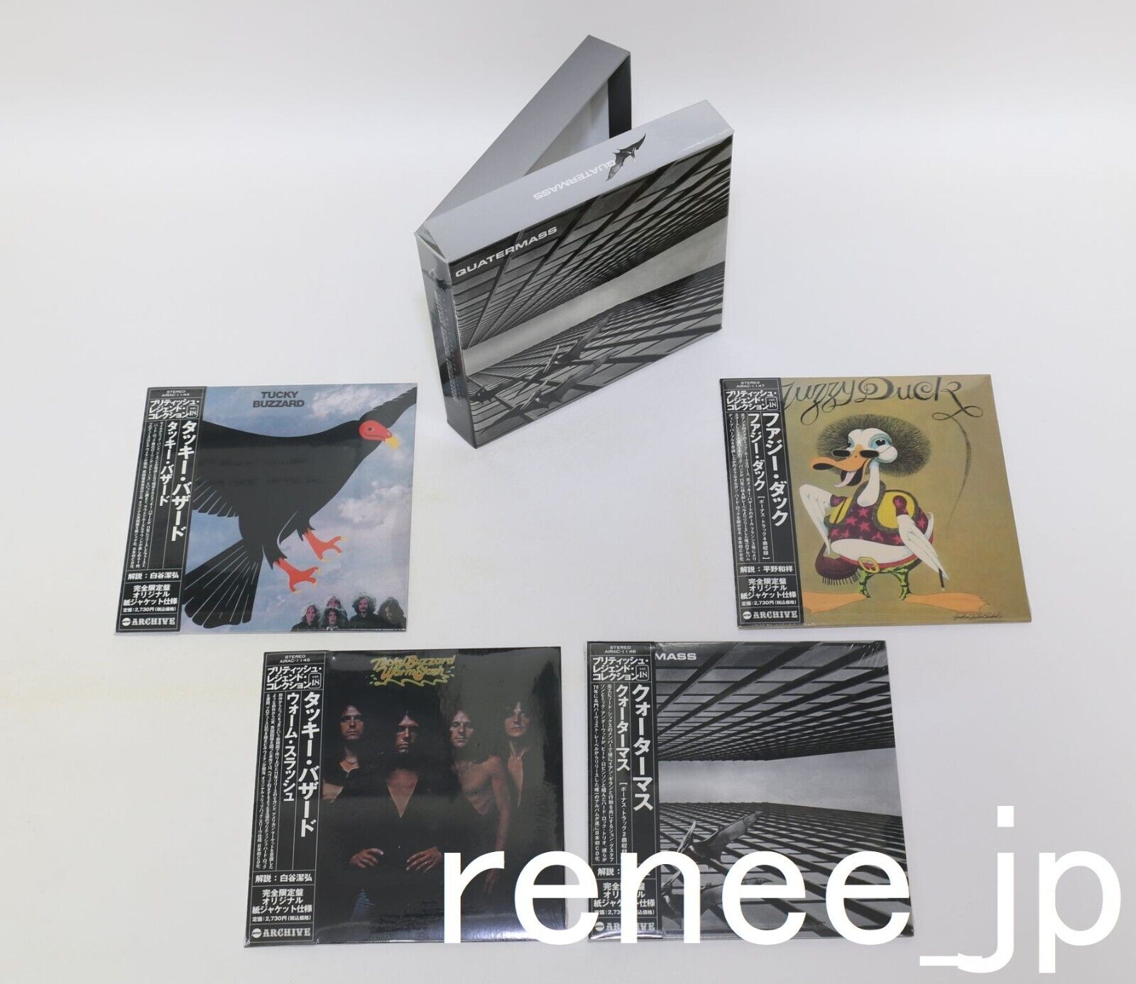 Quatermass, Tucky Buzzard, Fuzzy Duck / JAPAN Mini LP CD x 4 titles + PROMO BOX
