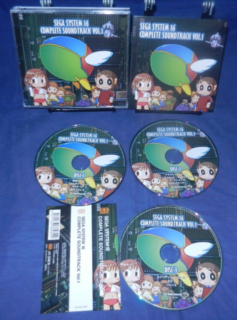 Sega System 16 Complete Soundtrack Volume 1, 3 CDs-LN, JAPAN, w/Obi Strip,Manual