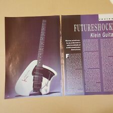 vintage 8x11 magazine cutting KLEIN GUITAR , 1991 , 3sides picture