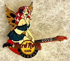 HARD ROCK CAFE COLOGNE SEXY FAIRY GIRL WITH WINGS KNEELING ON GUITAR PIN # 53619 picture