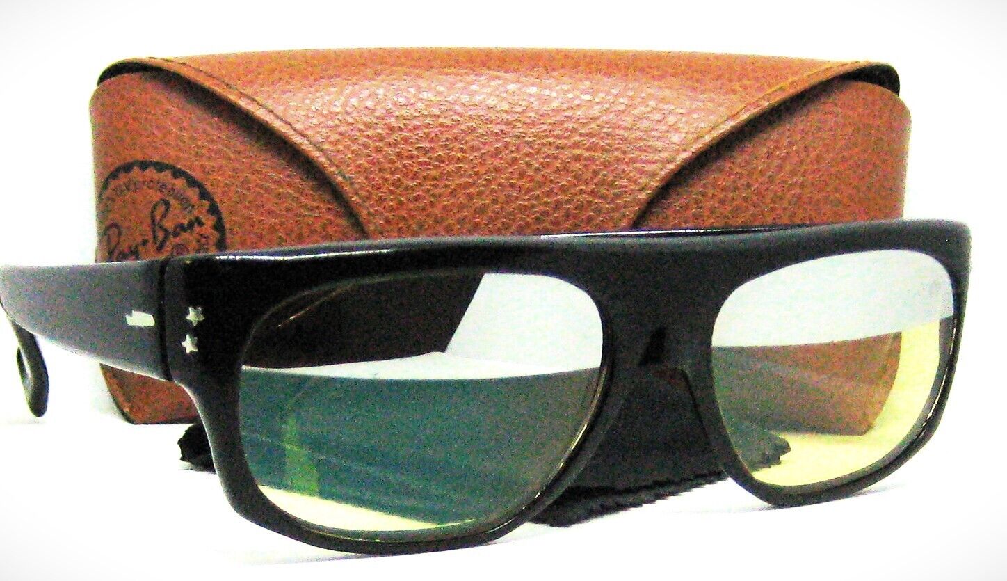 FAOSA Kontiki *style NOS Mexico 1950s Buddy Holy Sunglasses & Ray-Ban case