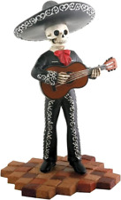 Skeleton Skull Black Mariachi Band Guitar Figurine Collectible picture