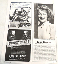 1944 Print Ad WWII Home Front Gillette Thin Blades Soldier Guitar/Smith Brothers picture