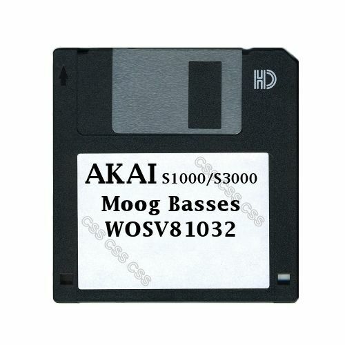 Akai S1000 / S3000 Floppy Disk Moog Basses WOSV81032