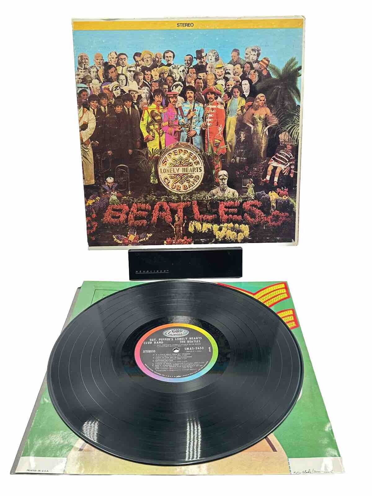 Vintage 1967  The Beatles Sgt Peppers Lonely Hearts Club Band SMAS-2653 Record &
