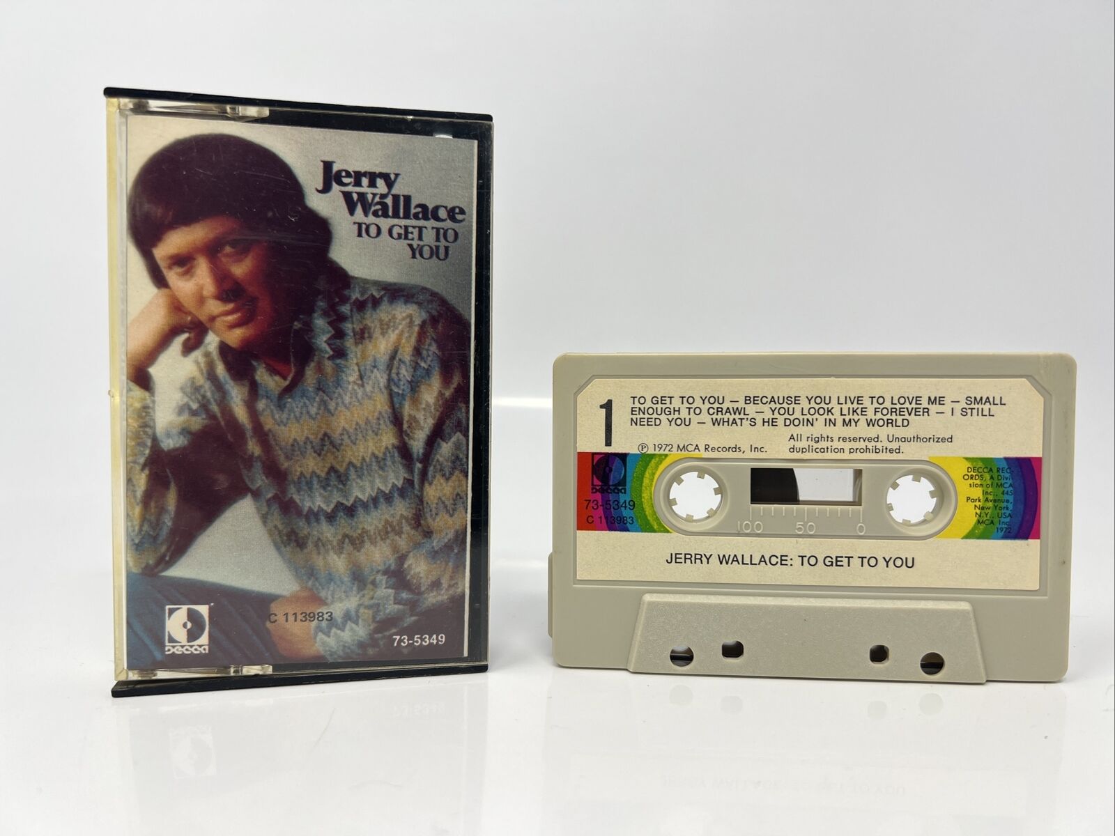 Vintage Music Album Jerry Wallace To Get To You Cassette Tape 1972 MCA Records
