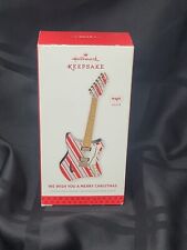 🎸2013 HALLMARK Musica Guitar Ornament WE WISH YOU A MERRY XMAS Candy Cane Art picture