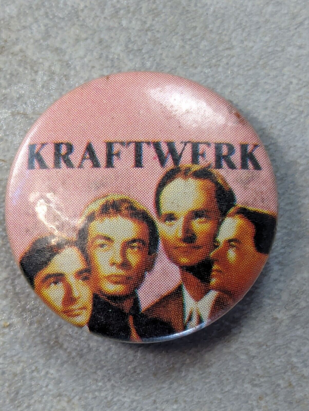 Vintage 80s Kraftwerk PIN BADGE Purchased Around 1986 