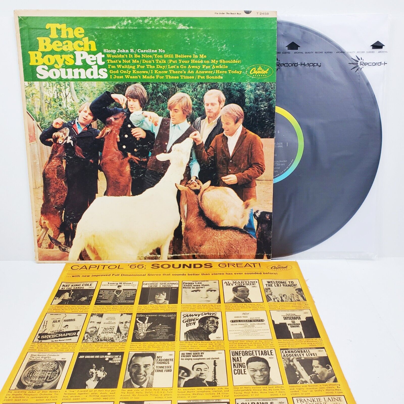 Beach Boys Pet Sounds Mono Vinyl T2458 1966 Scranton Pressing Capitol Rainbow