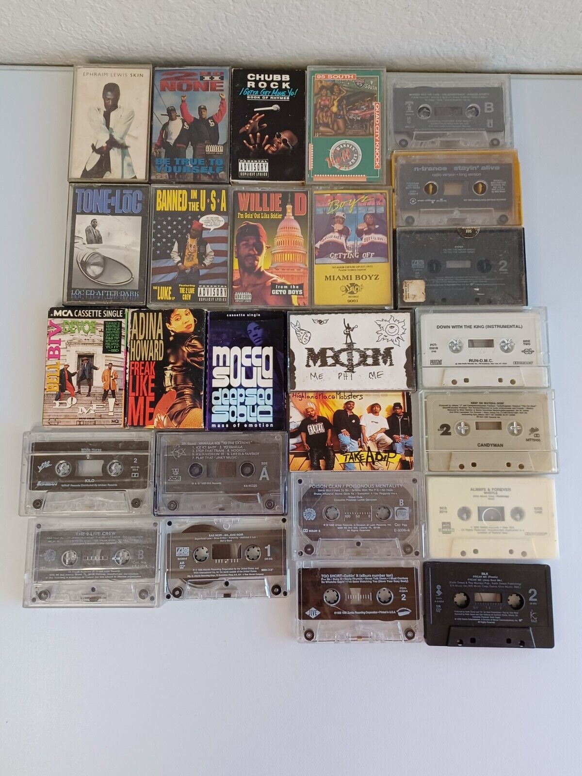 Lot of 26 Vintage Hip Hop & Rap Music Cassettes ~ Preowned