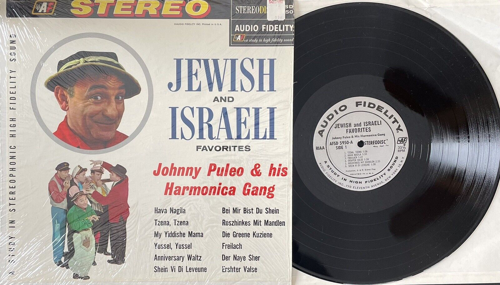 Johnny Puleo – Jewish & Israeli Favorites LP - RARE 1957 AFSD5950 - NM